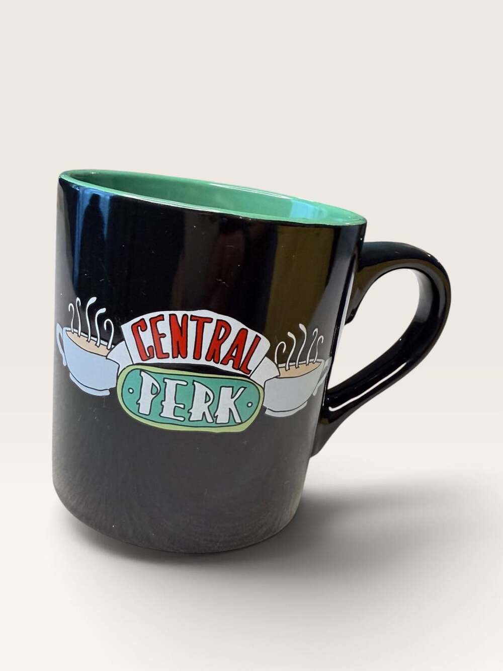 Silver Buffalo Friends Central Perk Coffee Mug Size 14 oz Black Green